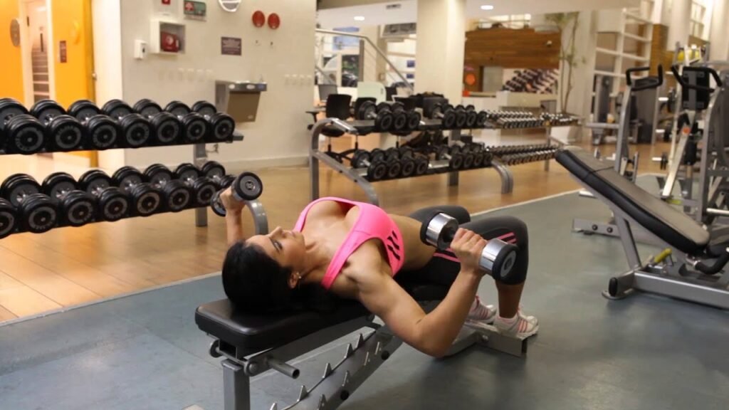 Chest-Press-with-dumbells-chest-routine-for-women